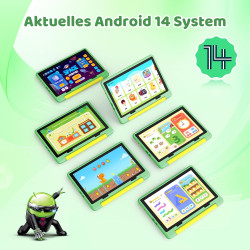 Tablette Android pour Enfants, Tablette pour Enfants, 8 Go + 64 Go (Extensible jusqu'à 128 Go), contrôle Parental, logiciels pou