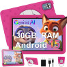 DMOAO Tablette Enfants 10 Pouces Android 15 avec 30Go RAM (TF 2To), 5G WI-FI 6, Widevine L1, Contr ô Le Parental, 8-Core, Tablet