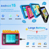 DMOAO Tablette Enfants 10 Pouces Android 15 avec 30Go RAM (TF 2To), 5G WI-FI 6, Widevine L1, Contr ô Le Parental, 8-Core, Tablet