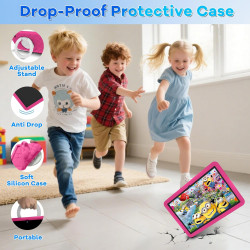 DMOAO Tablette Enfants 10 Pouces Android 15 avec 30Go RAM (TF 2To), 5G WI-FI 6, Widevine L1, Contr ô Le Parental, 8-Core, Tablet