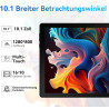 Tablette android 15, 10 pouces tablette, 20go + 64go (extensible à 1 tb), tablette android avec bleutooth 5.3, wifi 6, double ap