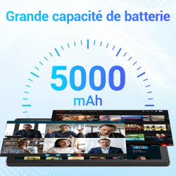 Tablette 10 pouces android 15 2026, 16 go ram, processeur 5 cœurs, écran hd ips 1280x800, double caméra, wifi 6 5g, bleutooth 5.