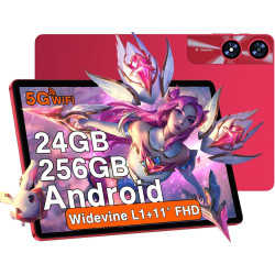 2026 tablette 11 pouces android 24go ram+256go rom(2 to tf),octa-core 2.0ghz, 8000mah, 5g wifi, widevine l1, 2k écran gms 5mp+13