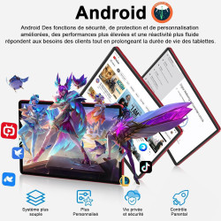 2026 tablette 11 pouces android 24go ram+256go rom(2 to tf),octa-core 2.0ghz, 8000mah, 5g wifi, widevine l1, 2k écran gms 5mp+13