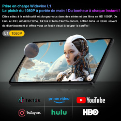 Tablette 10 Pouces Android 15 avec 30Go RAM+128Go ROM(TF/2To), Gemini AI, Tablette Tactile avec 5G+2.4G WiFi, Octa-Core,2.0 Ghz,