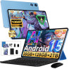 Android 15 Tablette 10 Pouces 30Go RAM+128Go ROM(TF 2To),Gemini AI,Octa-Core 8000mAh, 5G WiFi 6, 5MP+8MP,FHD 1080P Protecteur D'
