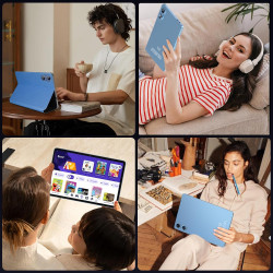 Android 15 Tablette 10 Pouces 30Go RAM+128Go ROM(TF 2To),Gemini AI,Octa-Core 8000mAh, 5G WiFi 6, 5MP+8MP,FHD 1080P Protecteur D'
