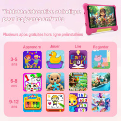 Tablette enfants 7 pouces android tablet pour kids 5gb ram 32gb rom contrôle parental ips hd bleutooth wifi quad core double cam