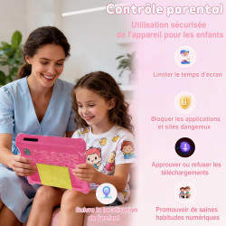 Tablette enfants 7 pouces android tablet pour kids 5gb ram 32gb rom contrôle parental ips hd bleutooth wifi quad core double cam