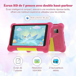 Tablette enfants 7 pouces android tablet pour kids 5gb ram 32gb rom contrôle parental ips hd bleutooth wifi quad core double cam