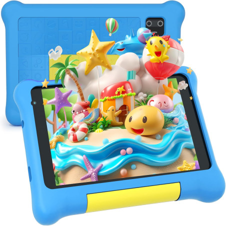 Tablette pour Enfants, Tablette de 7 Pouces pour Enfant, 5GB RAM+32GB ROM 128GB Expand, contrôle Parental, Logiciel pour Enfants