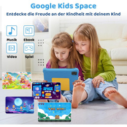 Tablette pour Enfants, Tablette de 7 Pouces pour Enfant, 5GB RAM+32GB ROM 128GB Expand, contrôle Parental, Logiciel pour Enfants