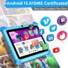 ascrecem Tablette Enfants 7 Pouces Android 15 Tablette pour Enfant avec 2.4G+5G WiFi6 Penta Core 6Go RAM 32Go ROM Double Caméra 