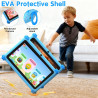 ascrecem Tablette Enfants 7 Pouces Android 15 Tablette pour Enfant avec 2.4G+5G WiFi6 Penta Core 6Go RAM 32Go ROM Double Caméra 