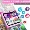 ascrecem Tablette Enfants 7 Pouces Android 15 Tablette pour Enfant avec 2.4G+5G WiFi6 Penta Core 6Go RAM 32Go ROM Double Caméra 