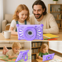 ascrecem Tablette Enfants 7 Pouces Android 15 Tablette pour Enfant avec 2.4G+5G WiFi6 Penta Core 6Go RAM 32Go ROM Double Caméra 