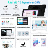 Tablette 10 pouces avec 30go ram+tf 2to,octa-core 2.0 ghz/gms, gemini ai/widevine l1/éducative,5g wifi/bleutooth 5.0,5mp+8mp/fhd