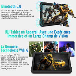 Tablette 10 pouces avec 30go ram+tf 2to,octa-core 2.0 ghz/gms, gemini ai/widevine l1/éducative,5g wifi/bleutooth 5.0,5mp+8mp/fhd