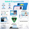 Tablette 10 pouces avec 30go ram+tf 2to,octa-core 2.0 ghz/gms, gemini ai/widevine l1/éducative,5g wifi/bleutooth 5.0,5mp+8mp/fhd