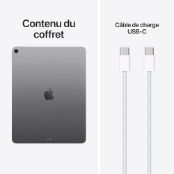 Apple iPad Air 13 Pouces (M4) : Écran Liquid Retina, 512 Go, Caméras Avant/arrière 12 MP, Wi‑FI 7 avec Apple N1, Touch ID, Auton