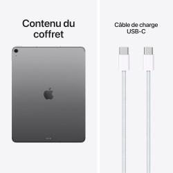 Apple iPad Air 13 Pouces (M4) : Écran Liquid Retina, 256 Go, Caméras Avant/arrière 12 MP, Wi‑FI 7 avec Apple N1 + Connectivité c