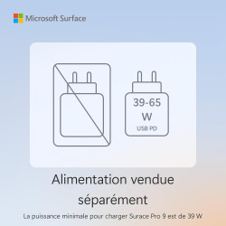 Microsoft Surface Pro (Chargeur Non Inclus) | Copilot+ PC | Ecran Tactile 13” | Snapdragon® X Plus | 16Go RAM | SSD 256Go | Dern