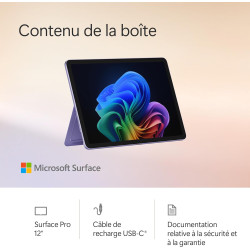 Microsoft Surface Pro | Copilot+ PC | Ecran Tactile LCD 12” | Snapdragon® X Plus | 16Go RAM | Stockage 512Go | Dernier Modèle | 