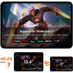 TECLAST T65 Tablette 13.4" Android 16, Écran 120Hz, Tablette avec Clavier et Stylet, Dual SIM 4G LTE, 256 Go ROM, 10000mAh, Wide