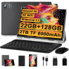 2026 tablette 10 pouces android octa core avec 22go ram + 128go rom (2to tf) | 5g + 2.4g wifi | fhd | gms | bleutooth 5.0 | 8mp 