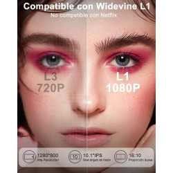 GOODTEL Tablette Android 15 10.1 Pouces 22Go RAM + 128Go ROM (2TB TF), Octa-Core, WLAN 5G, Gemini AI, GMS, Widevine L1, 8MP+5MP,
