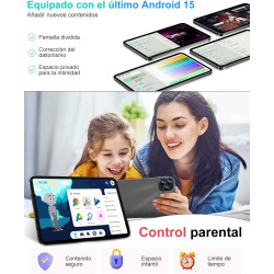 GOODTEL Tablette Android 15 10.1 Pouces 22Go RAM + 128Go ROM (2TB TF), Octa-Core, WLAN 5G, Gemini AI, GMS, Widevine L1, 8MP+5MP,