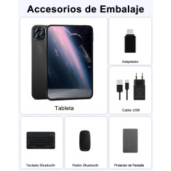 GOODTEL Tablette Android 15 10.1 Pouces 22Go RAM + 128Go ROM (2TB TF), Octa-Core, WLAN 5G, Gemini AI, GMS, Widevine L1, 8MP+5MP,