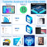 GOODTEL Tablette 10 Pouces Android 13 Quad-Core avec 10Go RAM + 64Go ROM (1To TF) | 5G + 2.4G WiFi | 6000mAh | GMS | BT5.0 | 8MP