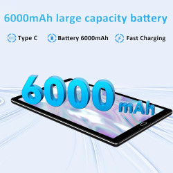 GOODTEL Tablette 10 Pouces Android 13 Quad-Core avec 10Go RAM + 64Go ROM (1To TF) | 5G + 2.4G WiFi | 6000mAh | GMS | BT5.0 | 8MP