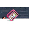 Goodtel tablette enfants android 11 de 7 pouces, 32go rom, wifi, bleutooth, gps, play store installé, double caméra, contrôle pa