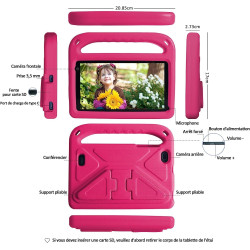 Goodtel tablette enfants android 11 de 7 pouces, 32go rom, wifi, bleutooth, gps, play store installé, double caméra, contrôle pa