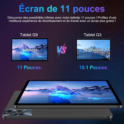 Goodtel 2025 tablette tactile 11 pouces android 16gb ram+256gb rom(tf 1tb), octa-core, 8600mah,2k écran 2000 * 1200, wifi 5g, gp