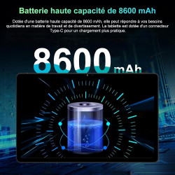 Goodtel 2025 tablette tactile 11 pouces android 16gb ram+256gb rom(tf 1tb), octa-core, 8600mah,2k écran 2000 * 1200, wifi 5g, gp