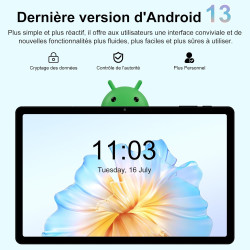 Goodtel tablette tactile 11 pouces android 16gb ram+256gb rom(tf 1tb), octa-core, 8600mah,2k écran 2000 * 1200, wifi 5g, gps, bl