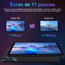 Goodtel tablette tactile 11 pouces android 16gb ram+256gb rom(tf 1tb), octa-core, 8600mah,2k écran 2000 * 1200, wifi 5g, gps, bl