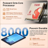 Tablette Android Tablet Tactile, 8000mAh, 22Go RAM + 128Go ROM/WiFi 5G+2.4G, 8-Cores, BT5.0, 8MP+5MP, Widevine L1, GMS Certified