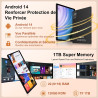 Tablette Android Tablet Tactile, 8000mAh, 22Go RAM + 128Go ROM/WiFi 5G+2.4G, 8-Cores, BT5.0, 8MP+5MP, Widevine L1, GMS Certified