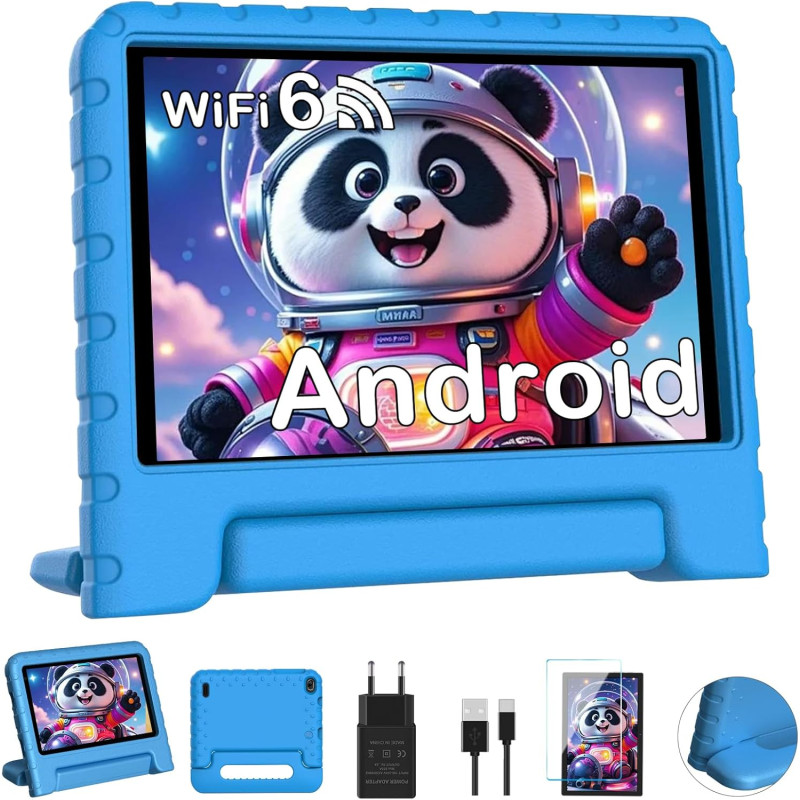Tablette Android - Écran HD 7 Pouces - 32 Go ROM + 2 Go RAM - Contrôle Parental - WiFi/GPS/BT 5.0-3500 mAh - Coque de Protection