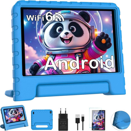 Tablette Android - Écran HD 7 Pouces - 32 Go ROM + 2 Go RAM - Contrôle Parental - WiFi/GPS/BT 5.0-3500 mAh - Coque de Protection