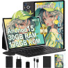 Tablette Android 15 10 Pouces, 30Go RAM 128Go Extensible 1To, Octo-Core, 8000mAh, Corps métal, caméras 5MP+8MP, WiFi2.4G/5G, Fac