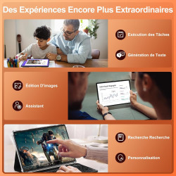 Tablette Android 15 10 Pouces, 30Go RAM 128Go Extensible 1To, Octo-Core, 8000mAh, Corps métal, caméras 5MP+8MP, WiFi2.4G/5G, Fac