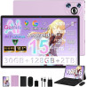 2025 Tablette Android 15 10" Écran IPS HD | 30Go RAM 128Go + TF 1To | Octo-Core 8000mAh | Wi-FI 6 | Widevine L1 | Caméra 8MP+5MP