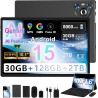 2026 Tablette Android 15 【30Go RAM 128Go+2To】- Écran IPS HD 10" - 【Octo-Core 8000mAh WiFi 6】- Caméras 【5MP+8MP Face ID】- Corps M