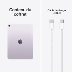 Apple iPad Air 11 Pouces (M4) : Écran Liquid Retina, 128 Go, Caméras Avant/arrière 12 MP, Wi‑FI 7 avec Apple N1, Touch ID, Auton