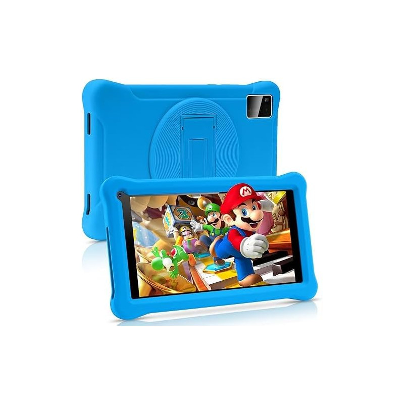Tablette Enfants 7 Pouces Android 13 Tablette avec GMS Certified,8（3+5）GB RAM 64GB ROM (TF CARD 128GB),Applications Pré-Installé
